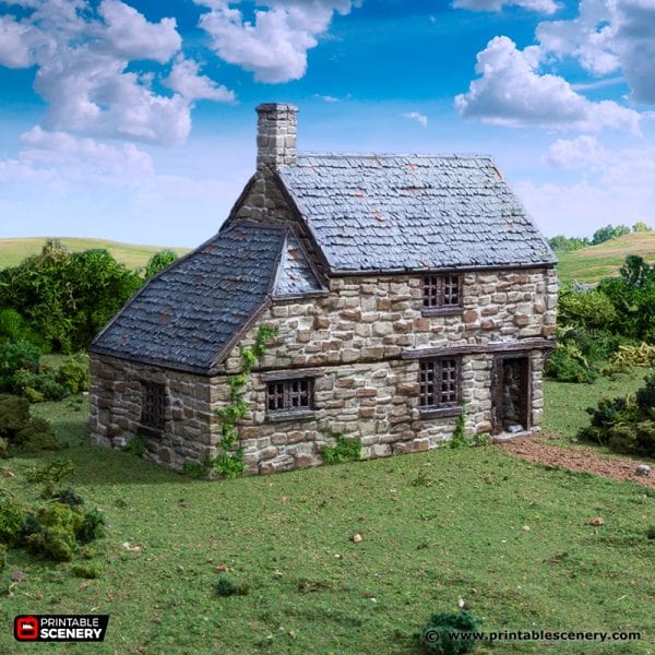 Tabletop Terrain Building Hollyhock Cottage - Country & King - Fantasy Historical Building