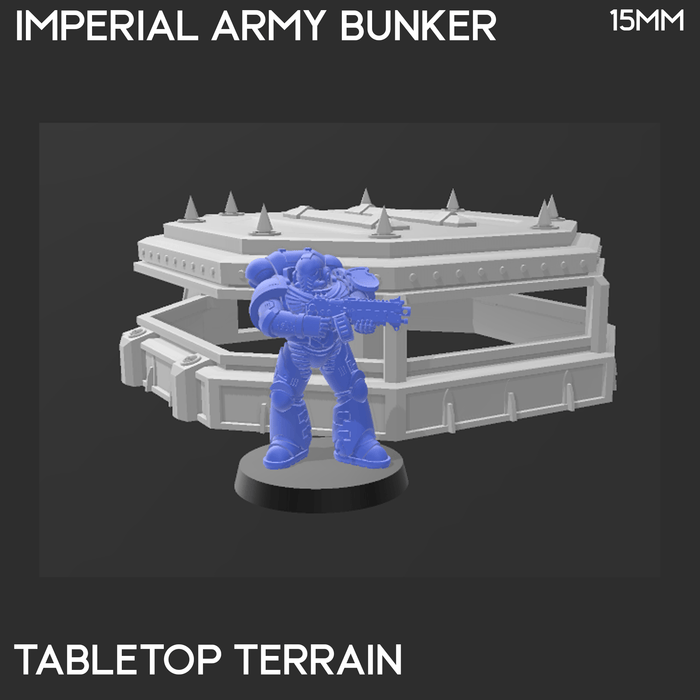 Tabletop Terrain Building Imperial Army Bunker - 40k Terrain