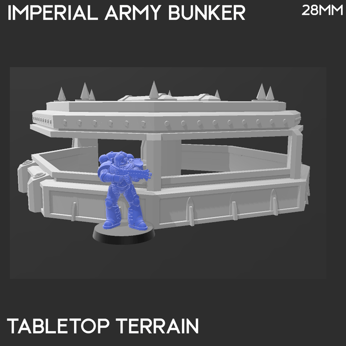 Tabletop Terrain Building Imperial Army Bunker - 40k Terrain