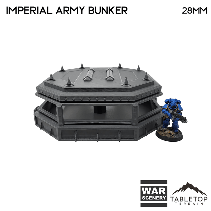 Tabletop Terrain Building Imperial Army Bunker - 40k Terrain