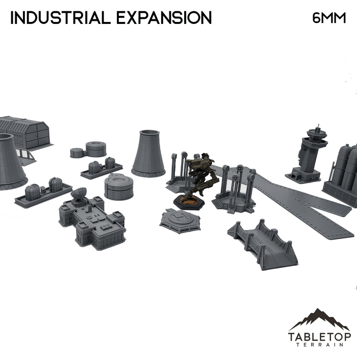 Tabletop Terrain Building Industrial Expansion - 6mm terrain Tabletop Terrain