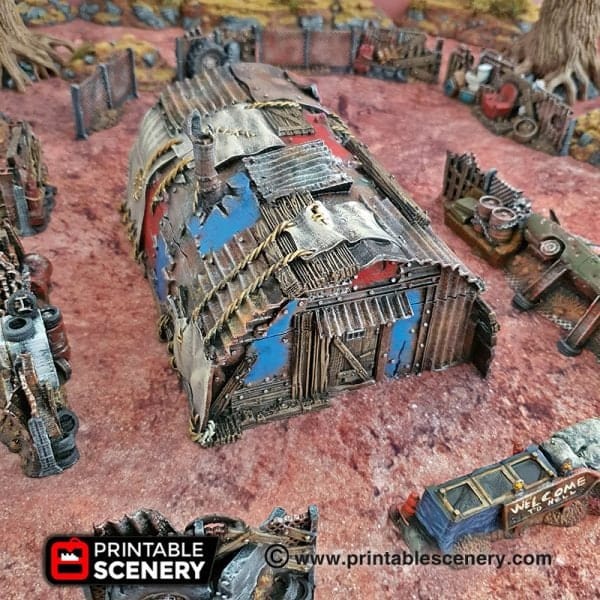 Tabletop Terrain Building Isolation Bunker - Apocalyptic Building