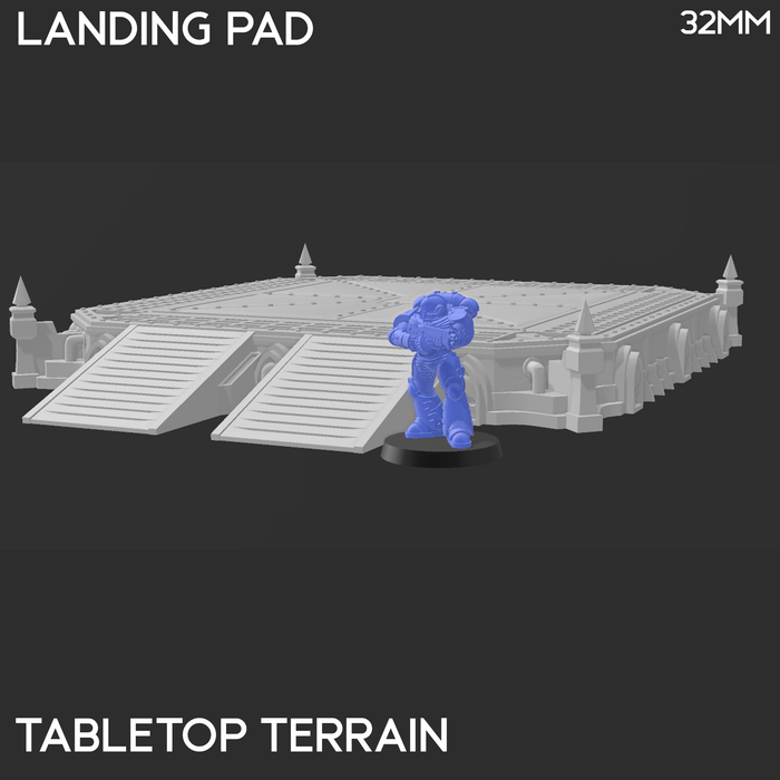 Tabletop Terrain Building Landing Pad - 40k Terrain Tabletop Terrain