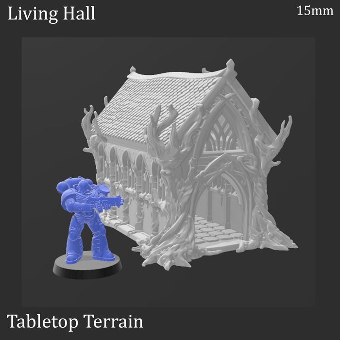 Tabletop Terrain Building Living Hall - Elven Fantasy Building Tabletop Terrain