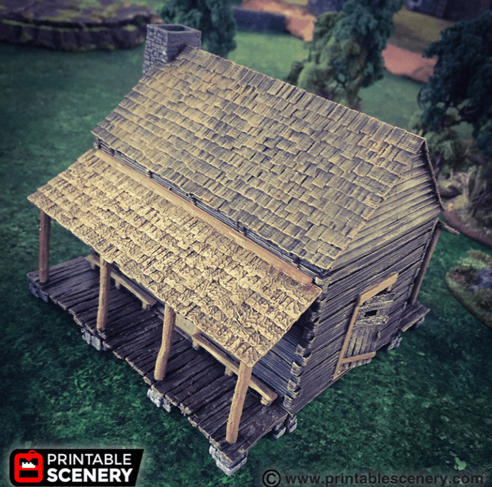 Tabletop Terrain Building Log Cabin - Wild West Building