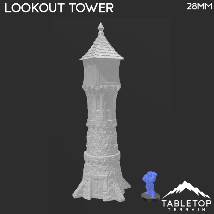 Tabletop Terrain Building Lookout Tower - City of Spiritdale - Fantasy Building Tabletop Terrain
