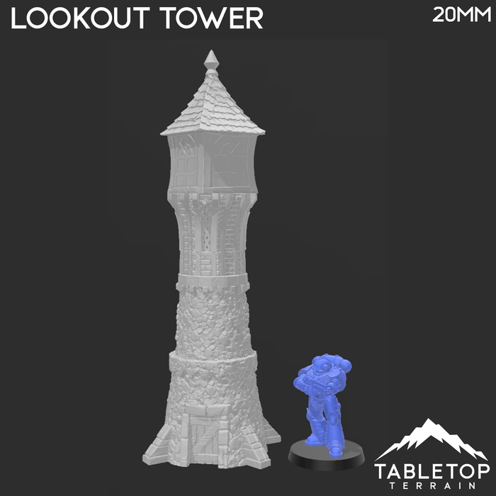 Tabletop Terrain Building Lookout Tower - City of Spiritdale - Fantasy Building Tabletop Terrain