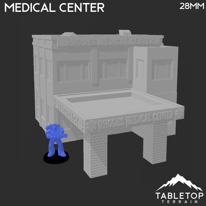 Tabletop Terrain Building Medical Center - Marvel Crisis Protocol Building
