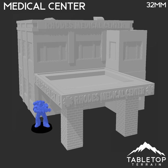Tabletop Terrain Building Medical Center - Marvel Crisis Protocol Building Tabletop Terrain