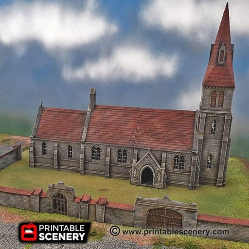 Tabletop Terrain Building Medieval Church - WWII Building