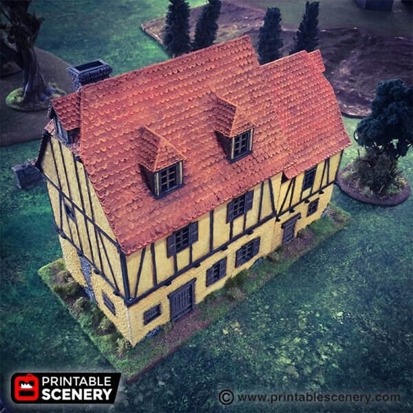 Tabletop Terrain Building Medieval House - WWII Building