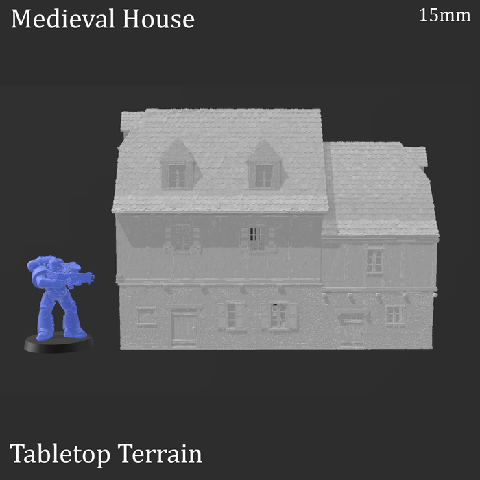 Tabletop Terrain Building Medieval House - WWII Building
