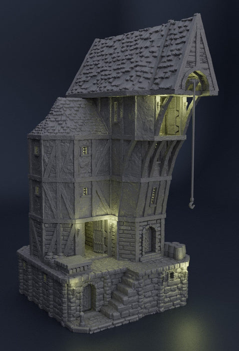 Tabletop Terrain Building Medieval Seaside Warehouse