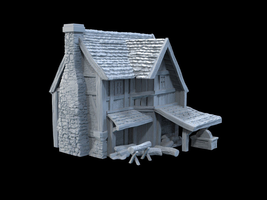 Tabletop Terrain Building Medieval Workshop - Town of Grexdale - Fantasy Building Tabletop Terrain