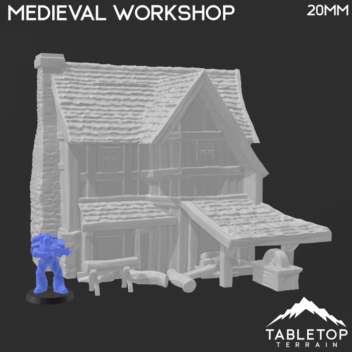 Tabletop Terrain Building Medieval Workshop - Town of Grexdale - Fantasy Building Tabletop Terrain