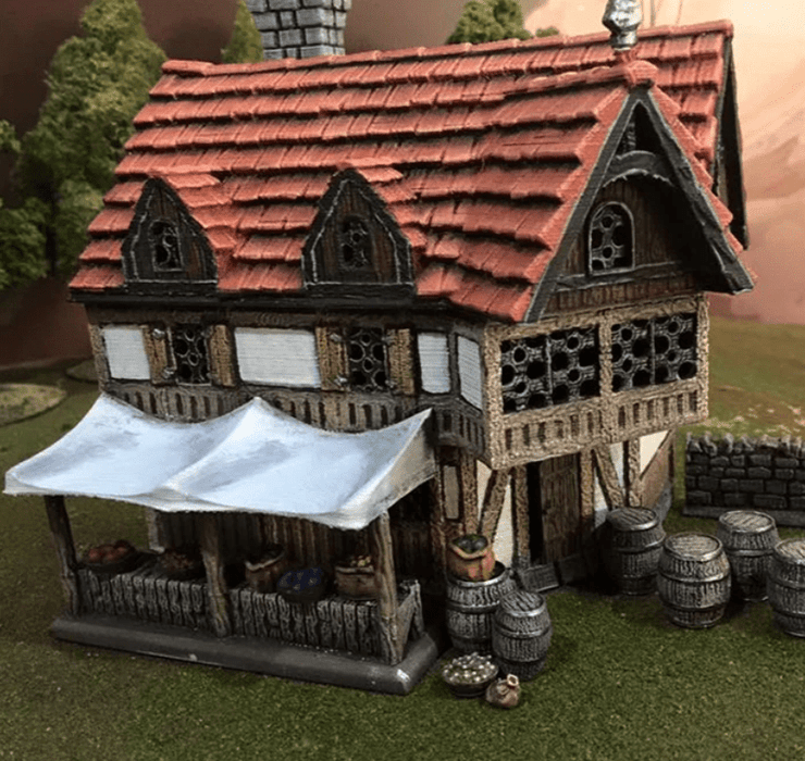 Tabletop Terrain Building Merchants & Markets - Fantasy Building