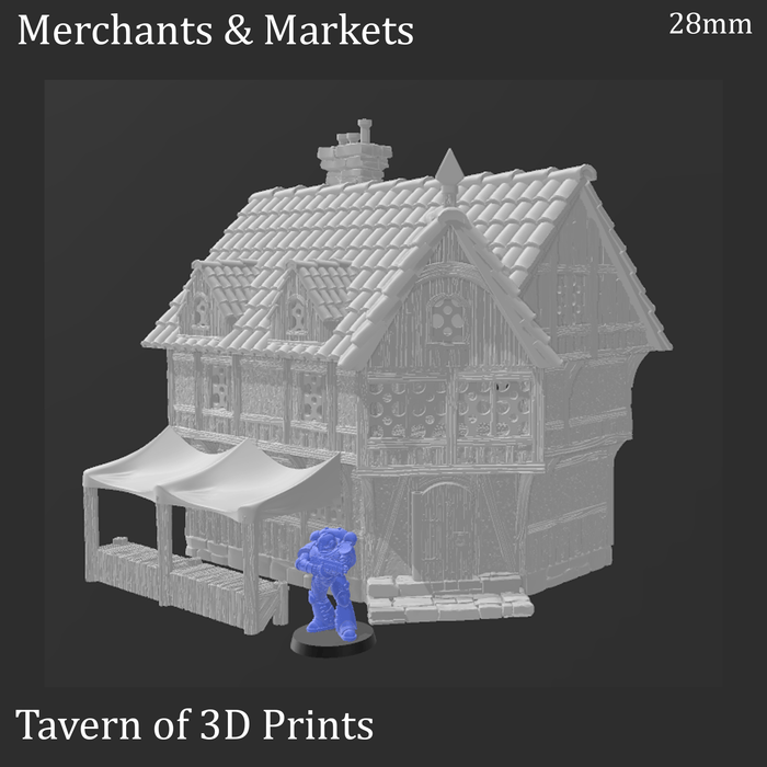 Tabletop Terrain Building Merchants & Markets - Fantasy Building Tabletop Terrain