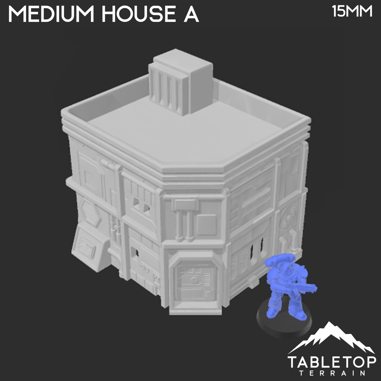 Tabletop Terrain Building Midrim City Medium House A - Star Wars Building