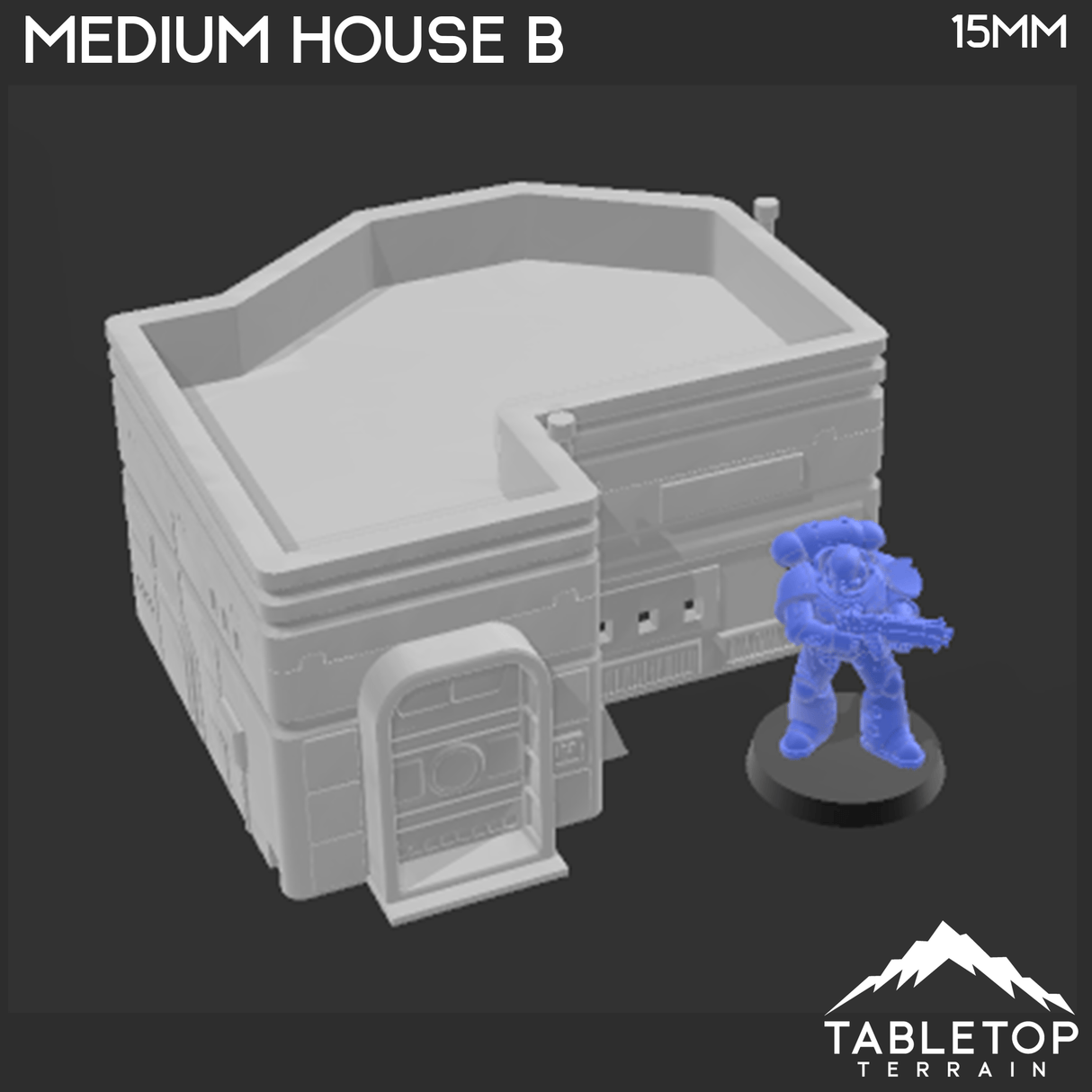 Tabletop Terrain Building Midrim City Medium House B - Star Wars Building