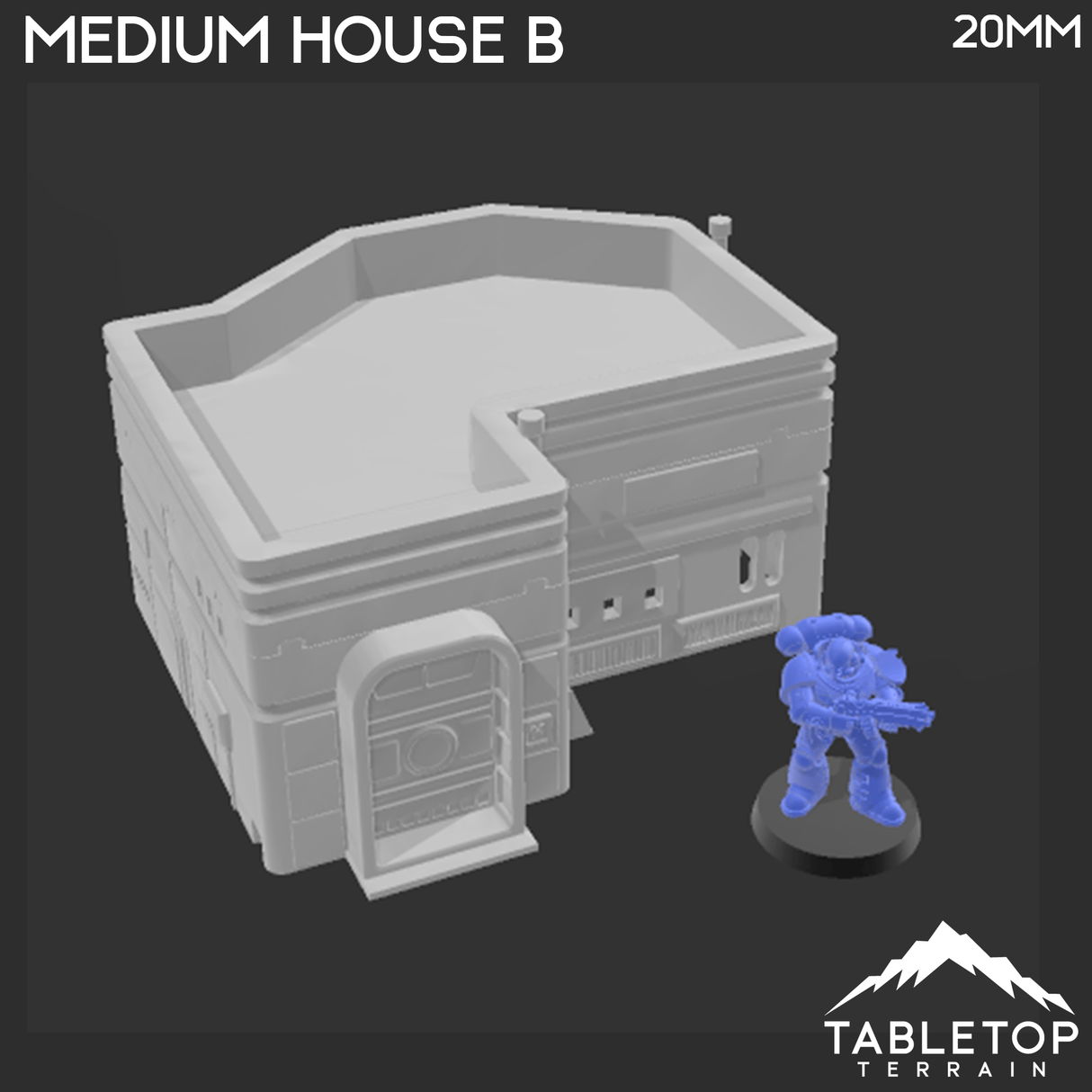 Tabletop Terrain Building Midrim City Medium House B - Star Wars Building