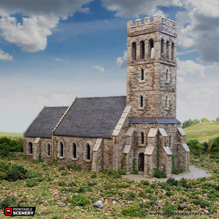 Tabletop Terrain Building Norman Church - Country & King - Fantasy Historical Building