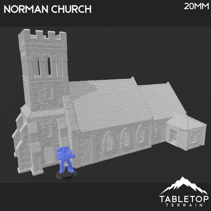 Tabletop Terrain Building Norman Church - Country & King - Fantasy Historical Building Tabletop Terrain