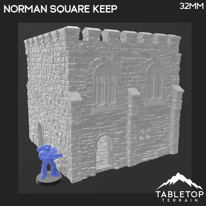 Tabletop Terrain Building Norman Square Keep - Country & King - Fantasy Historical Building