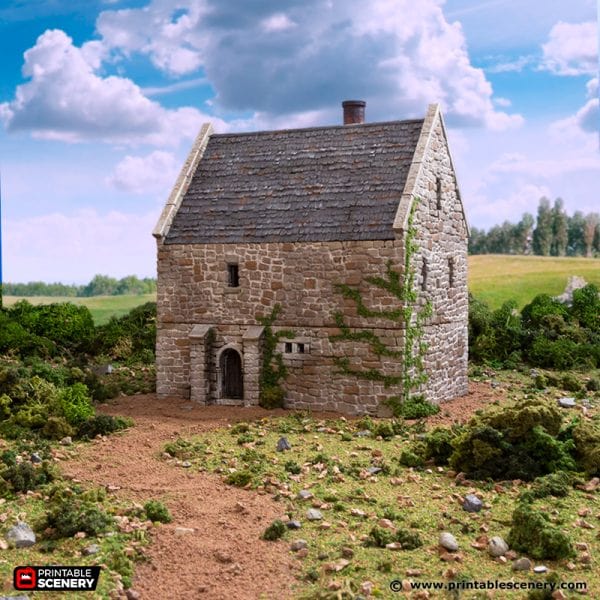 Tabletop Terrain Building Norman Stone Manor - Country & King - Fantasy Historical Building