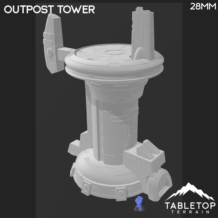 Tabletop Terrain Building Outpost Tower - Tau 40k Building