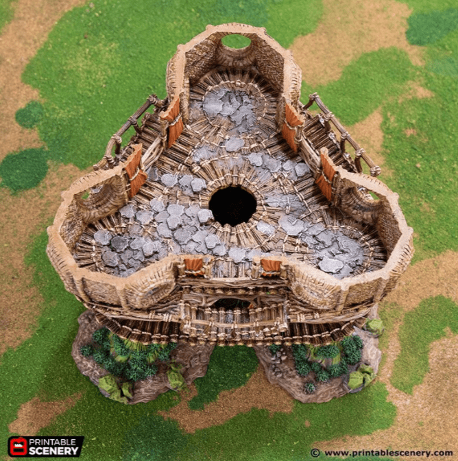 Tabletop Terrain Building Palace of the Druid - Rise of the Halflings - Fantasy Building