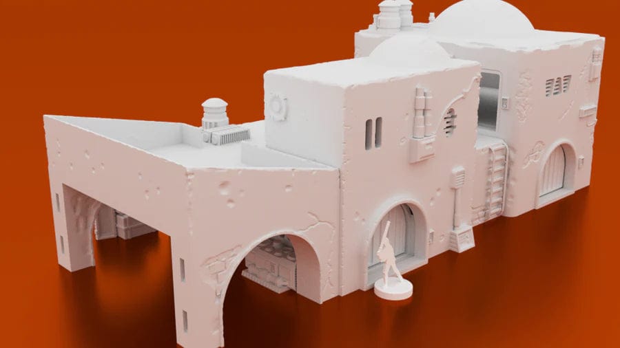 Tabletop Terrain Building Pilgrim City Compound House E - Star Wars Legion Building