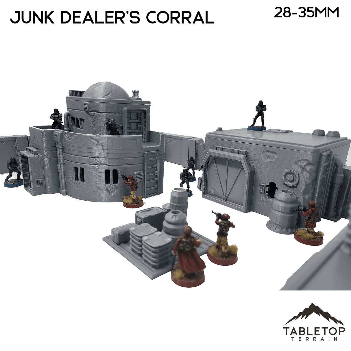 Tabletop Terrain Building Pilgrim City Junk Dealer's Corral - Star Wars Shatterpoint Legion Building