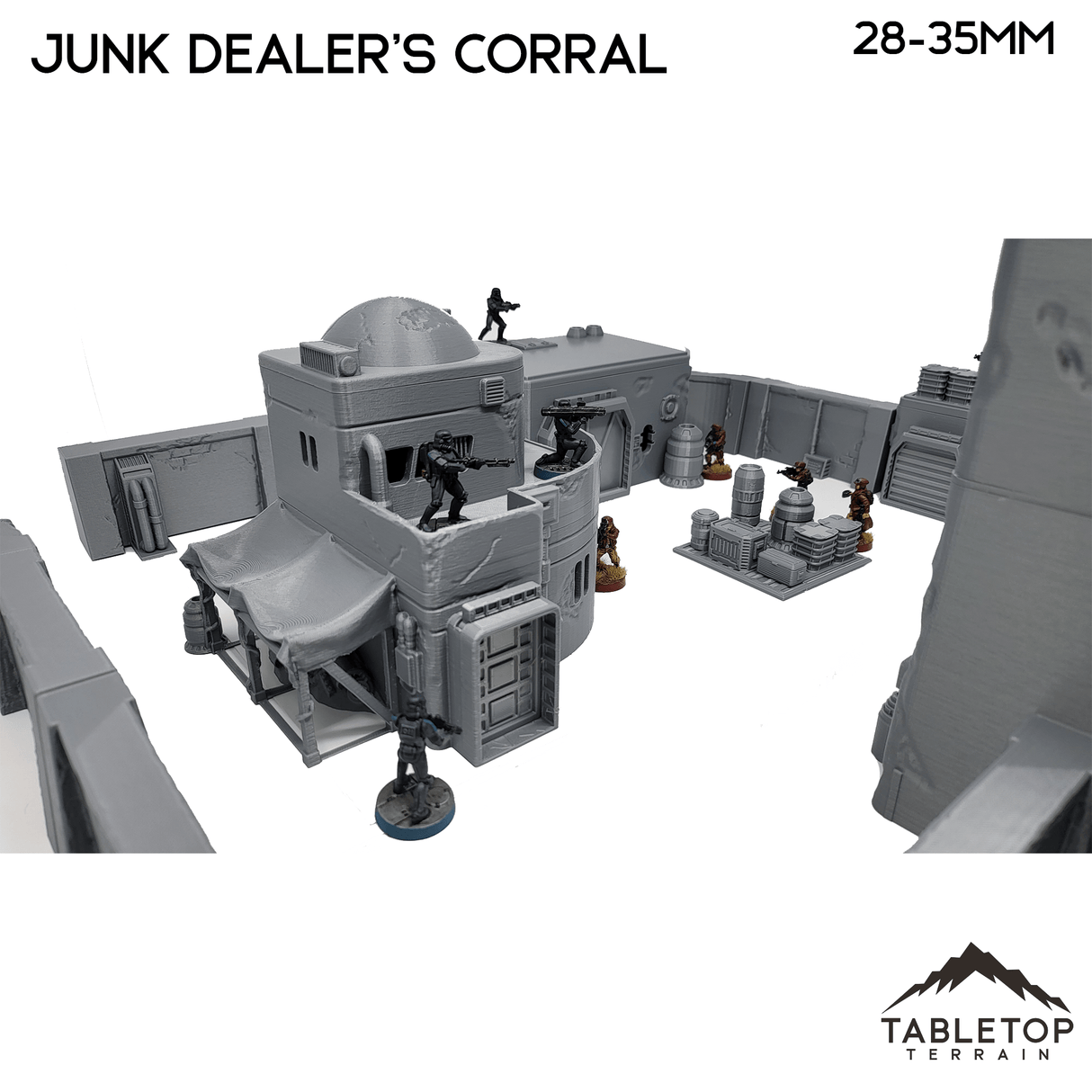 Tabletop Terrain Building Pilgrim City Junk Dealer's Corral - Star Wars Shatterpoint Legion Building