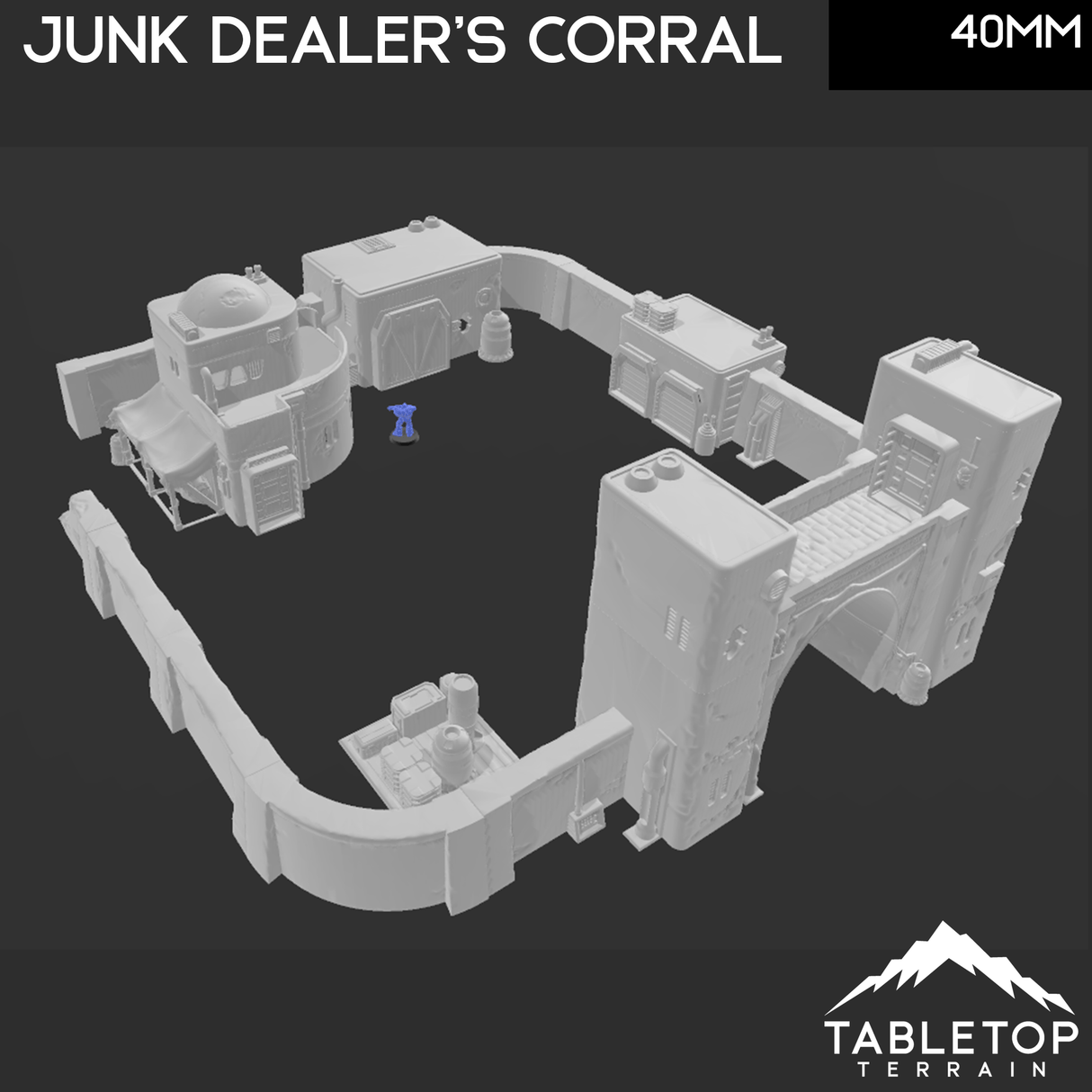 Tabletop Terrain Building Pilgrim City Junk Dealer's Corral - Star Wars Shatterpoint Legion Building