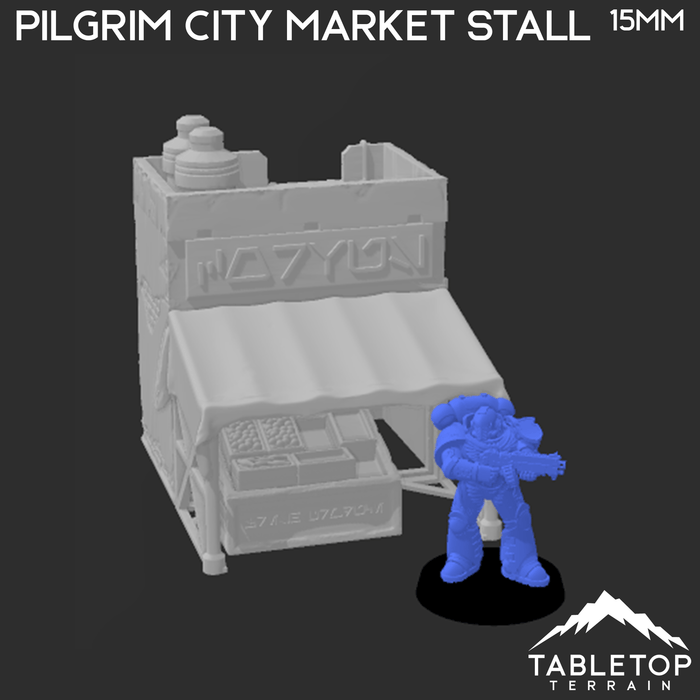 Tabletop Terrain Building Pilgrim City Trader's Market Stall- Star Wars Legion Building Tabletop Terrain