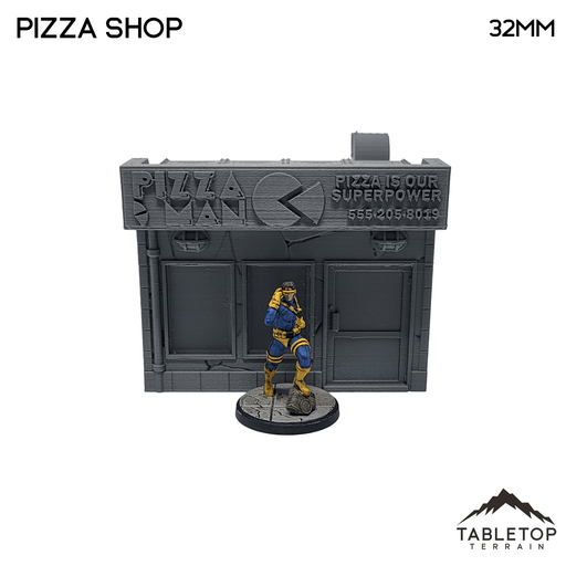Tabletop Terrain Building Pizza Shop - Marvel Crisis Protocol Building Tabletop Terrain