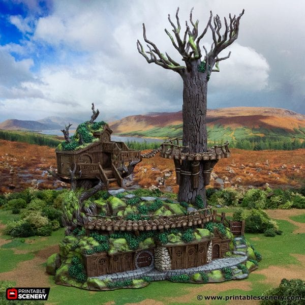 Tabletop Terrain Building Ranger Barracks - Rise of the Halflings - Fantasy Building