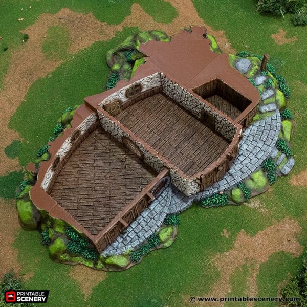 Tabletop Terrain Building Ranger Barracks - Rise of the Halflings - Fantasy Building