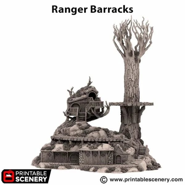 Tabletop Terrain Building Ranger Barracks - Rise of the Halflings - Fantasy Building