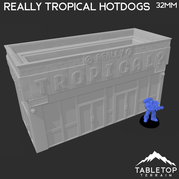 Tabletop Terrain Building Really Tropical Hotdogs - Marvel Crisis Protocol Building Tabletop Terrain
