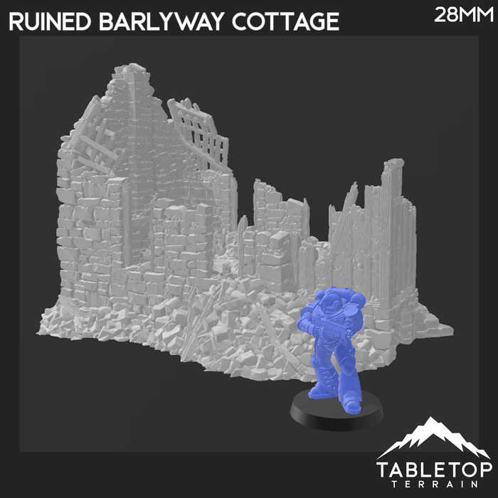 Tabletop Terrain Building Ruined Barlyway Cottage - Country & King - Fantasy Historical Ruins Tabletop Terrain