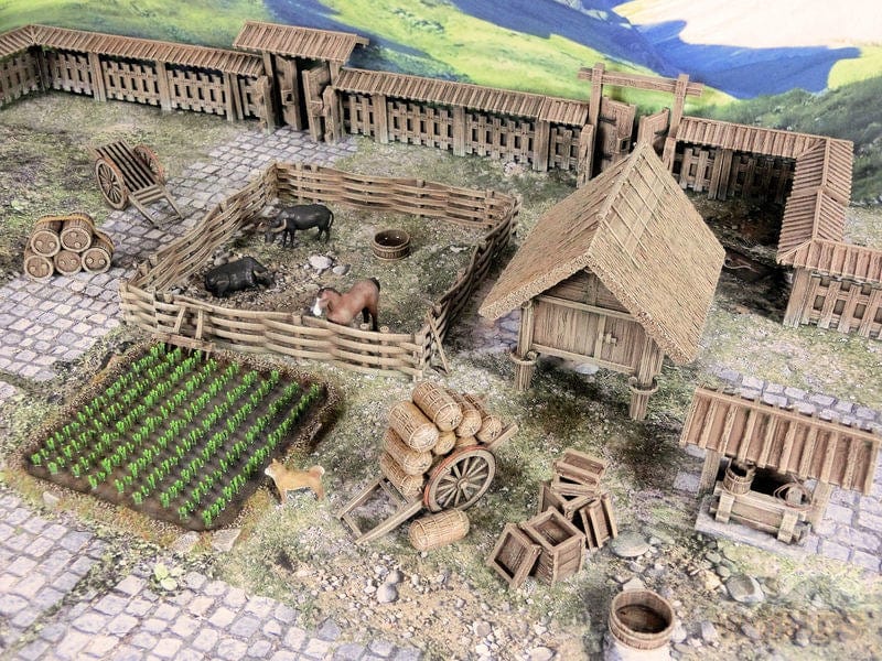 Tabletop Terrain Building Samurai Farmyard Set