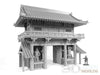Tabletop Terrain Building Samurai Temple Outer Gate Tabletop Terrain