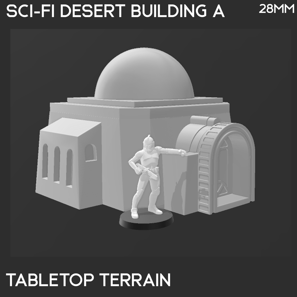 Tabletop Terrain Building Sci-Fi Desert Building A