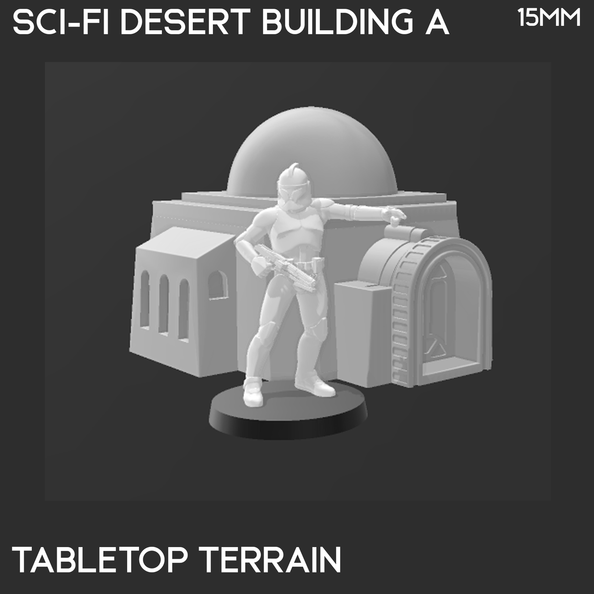 Tabletop Terrain Building Sci-Fi Desert Building A