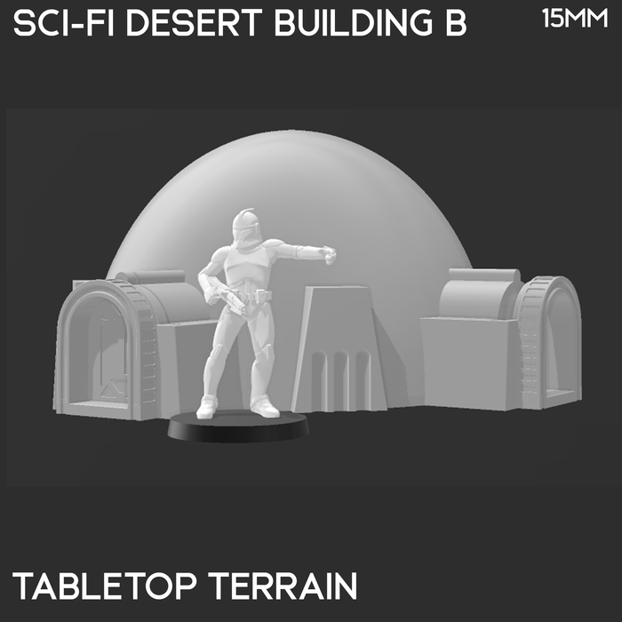 Tabletop Terrain Building Sci-Fi Desert Building B Tabletop Terrain