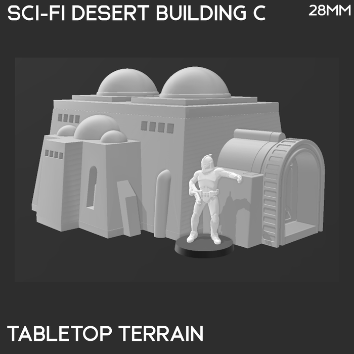 Tabletop Terrain Building Sci-Fi Desert Building C Tabletop Terrain