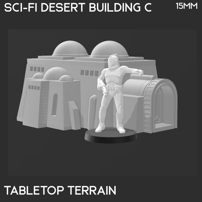Tabletop Terrain Building Sci-Fi Desert Building C