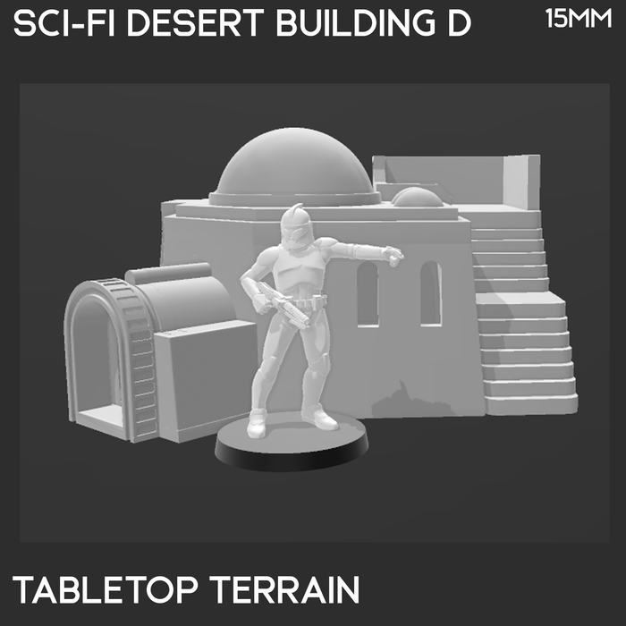 Tabletop Terrain Building Sci-Fi Desert Building D Tabletop Terrain