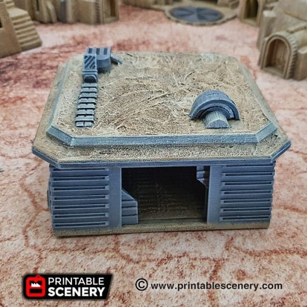 Tabletop Terrain Building Sci-Fi Desert Storm Bunker